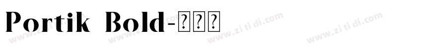 Portik Bold字体转换